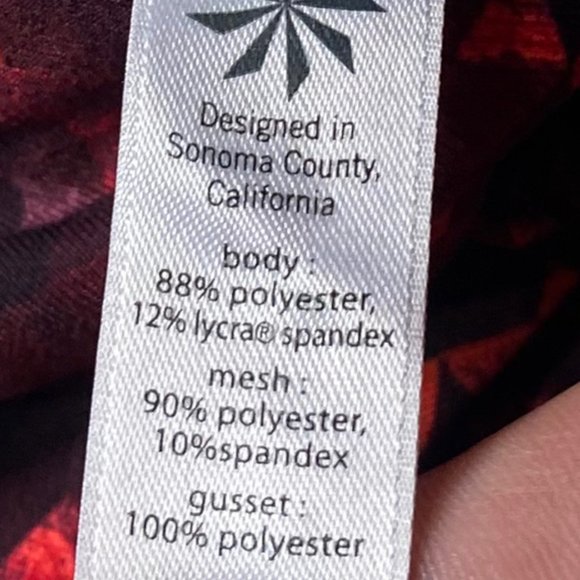 Athleta Be Free Triangular Legging Yoga Pants Womens Size Large Maroon Stretch - Picture 8 of 10